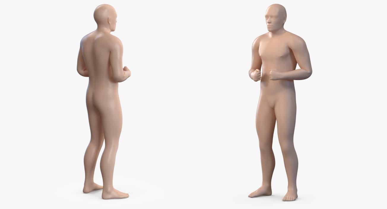 3D model Male Body with Skeleton Rigged