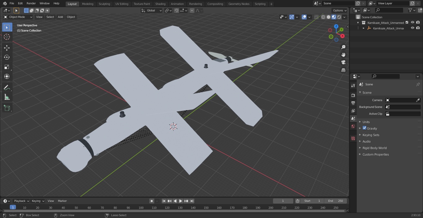 Kamikaze Attack Unmanned Aerial Vehicle 3D model