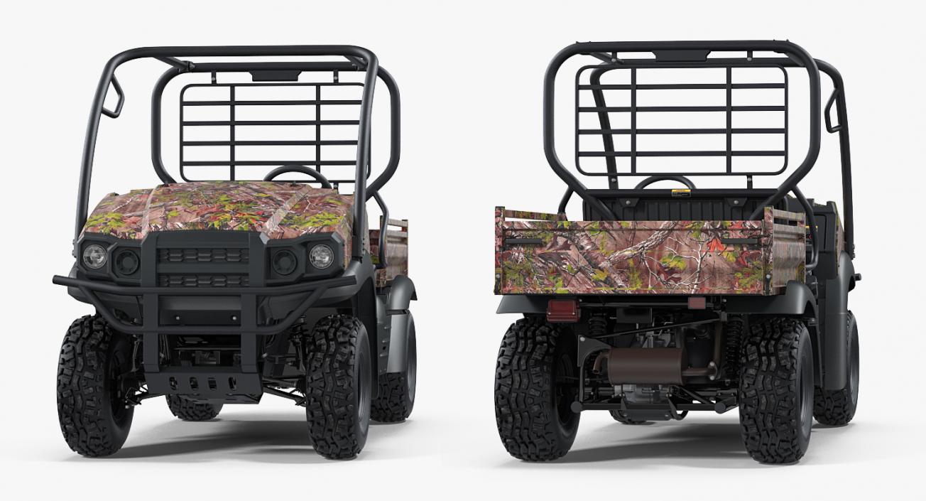 3D 4x4 Camo Clean ATV model