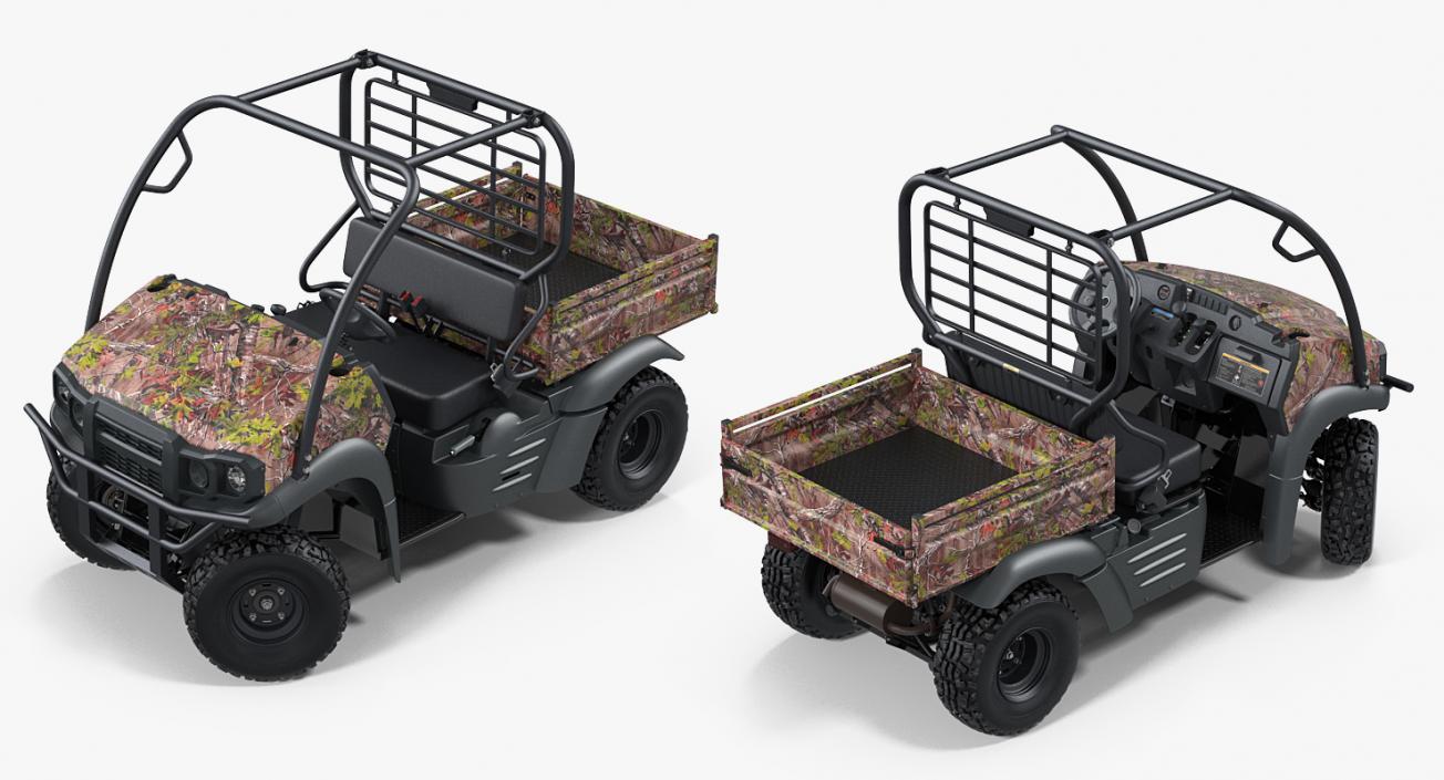 3D 4x4 Camo Clean ATV model