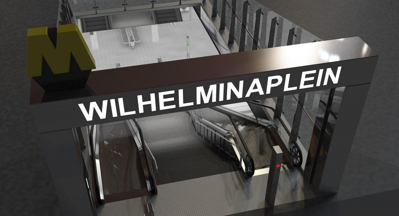 Wilhelminaplein Metro Station 3D model