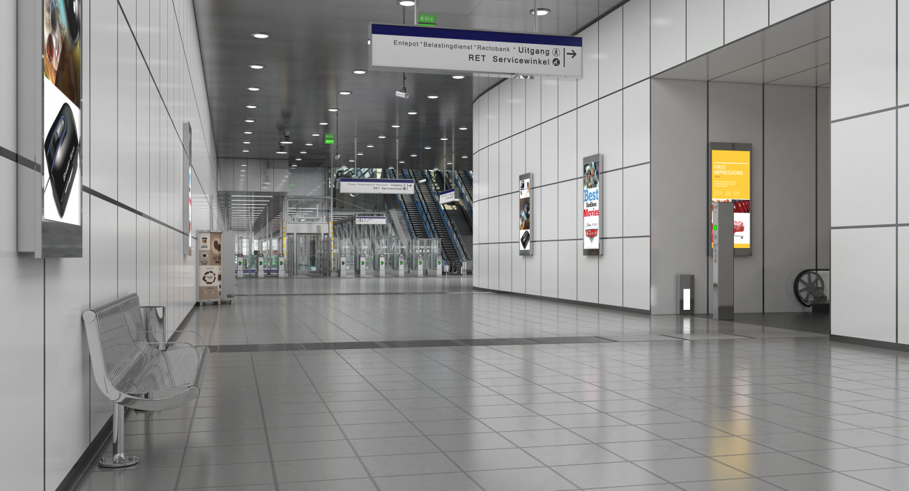 Wilhelminaplein Metro Station 3D model