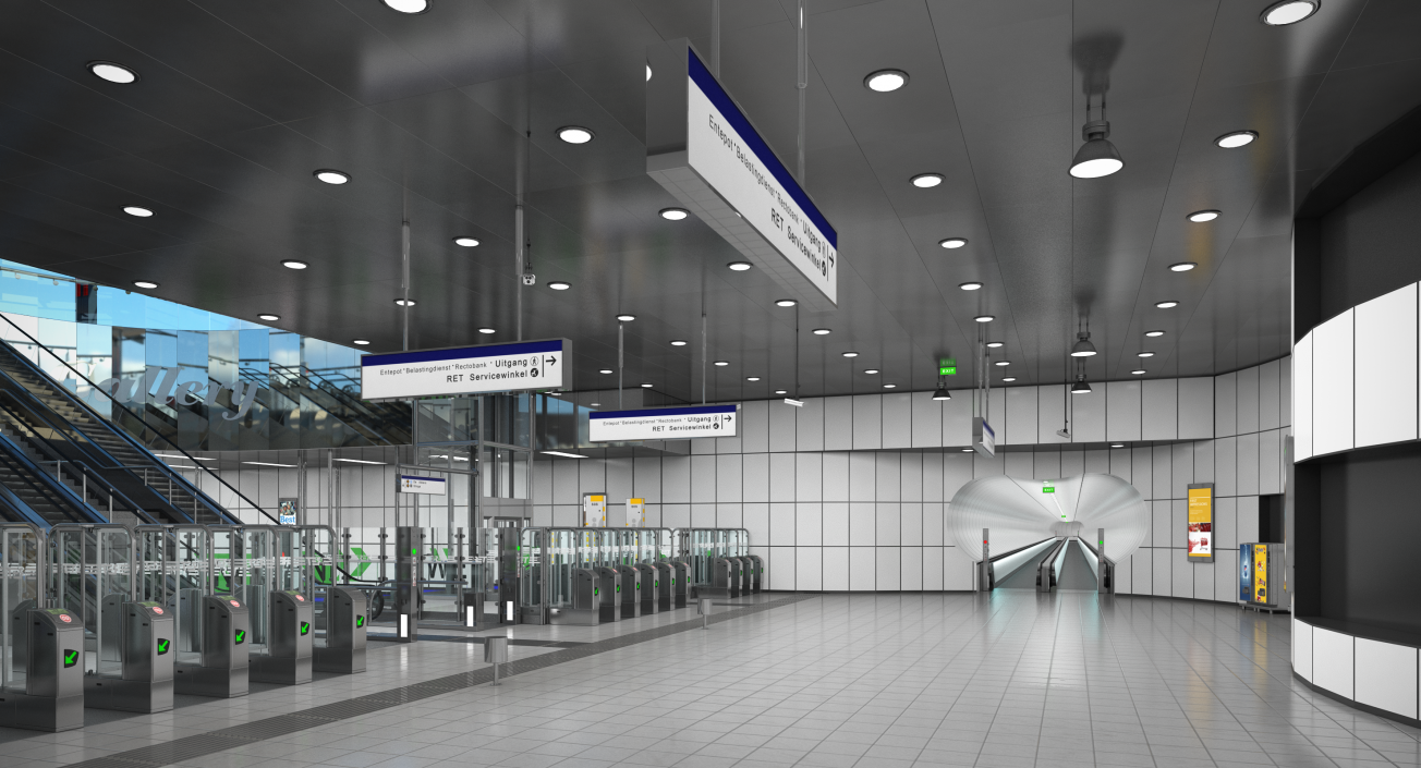 Wilhelminaplein Metro Station 3D model