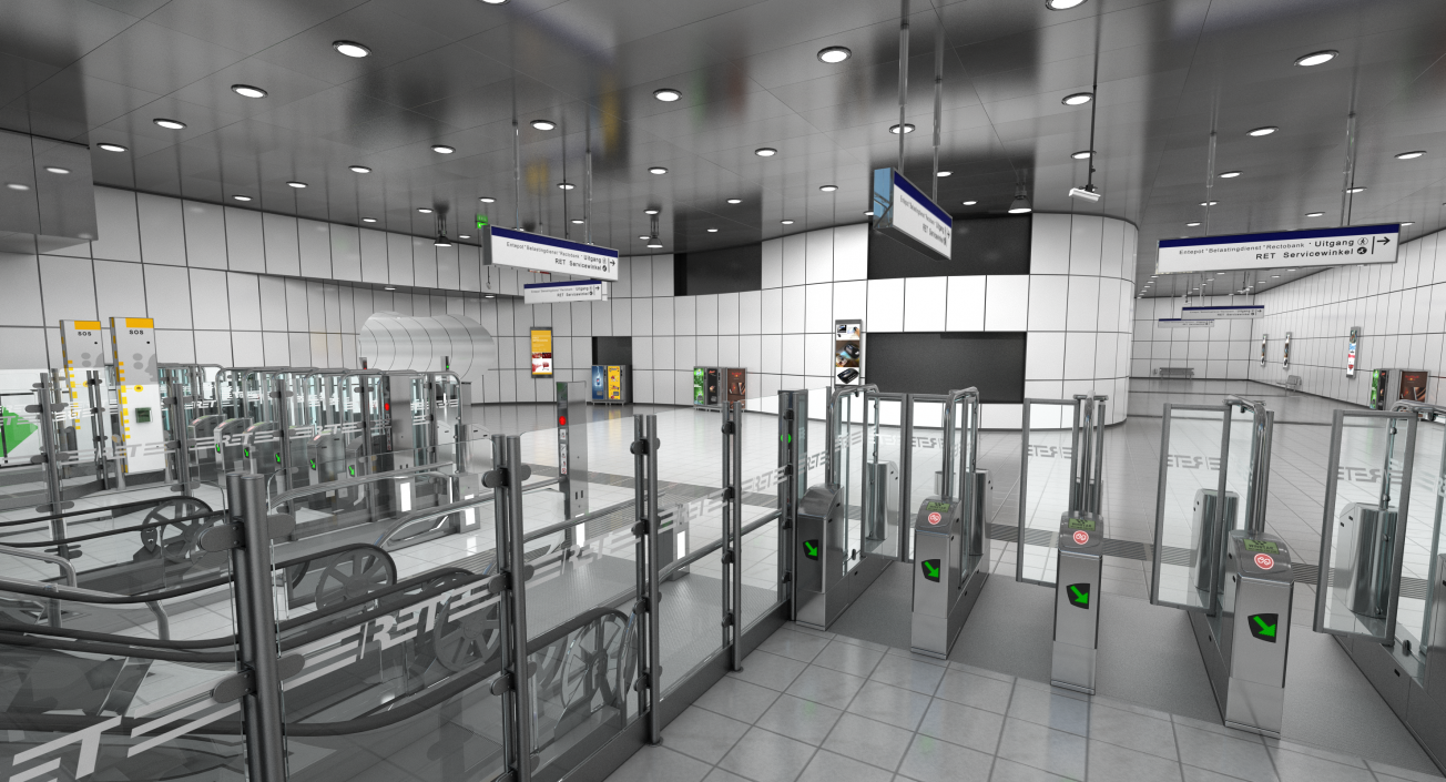 Wilhelminaplein Metro Station 3D model