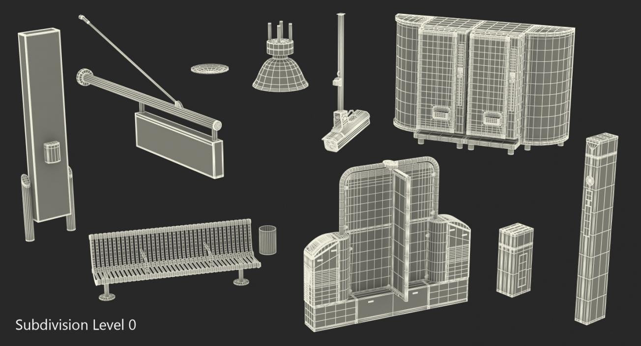 Wilhelminaplein Metro Station 3D model