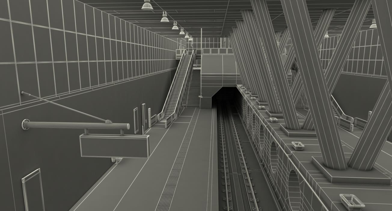 Wilhelminaplein Metro Station 3D model