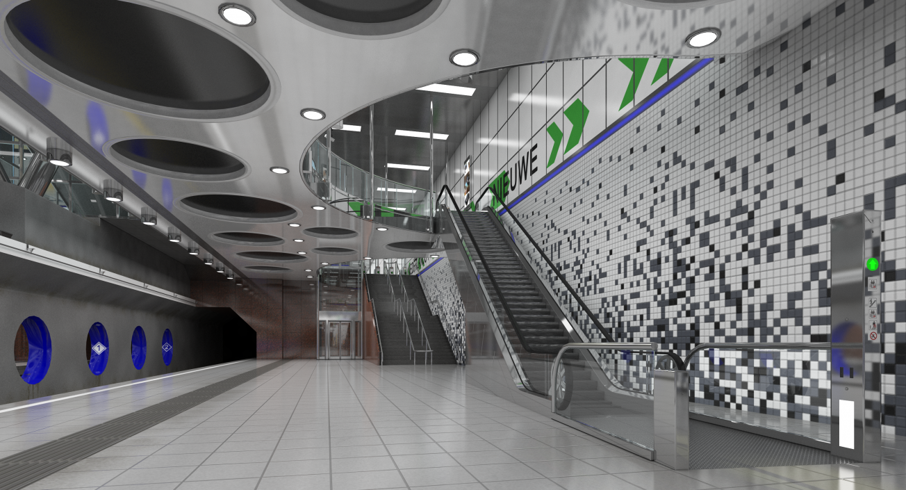 Wilhelminaplein Metro Station 3D model