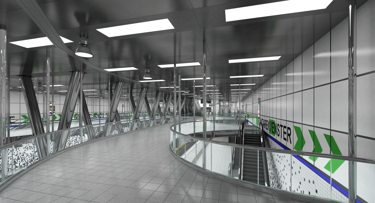 Wilhelminaplein Metro Station 3D model