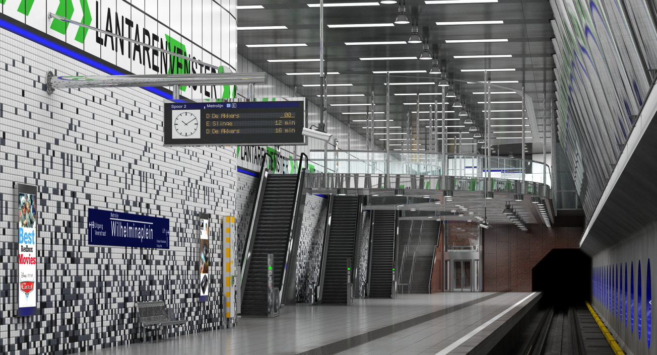 Wilhelminaplein Metro Station 3D model