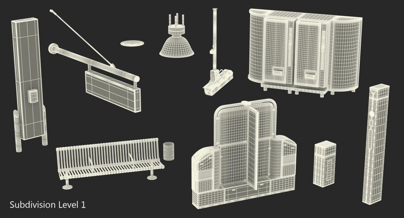 Wilhelminaplein Metro Station 3D model