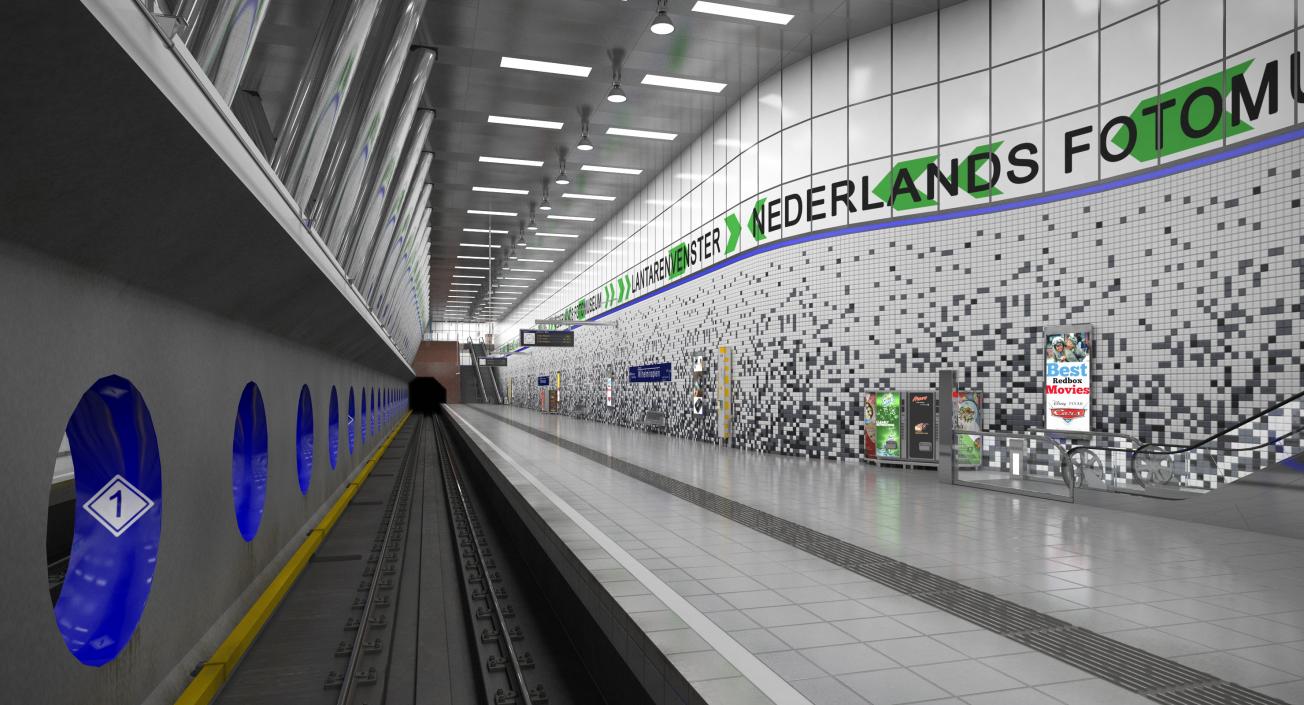 Wilhelminaplein Metro Station 3D model