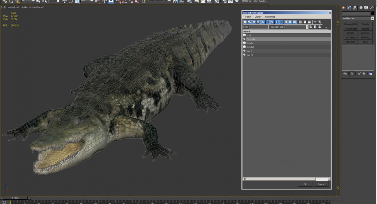 Crocodile 3D model