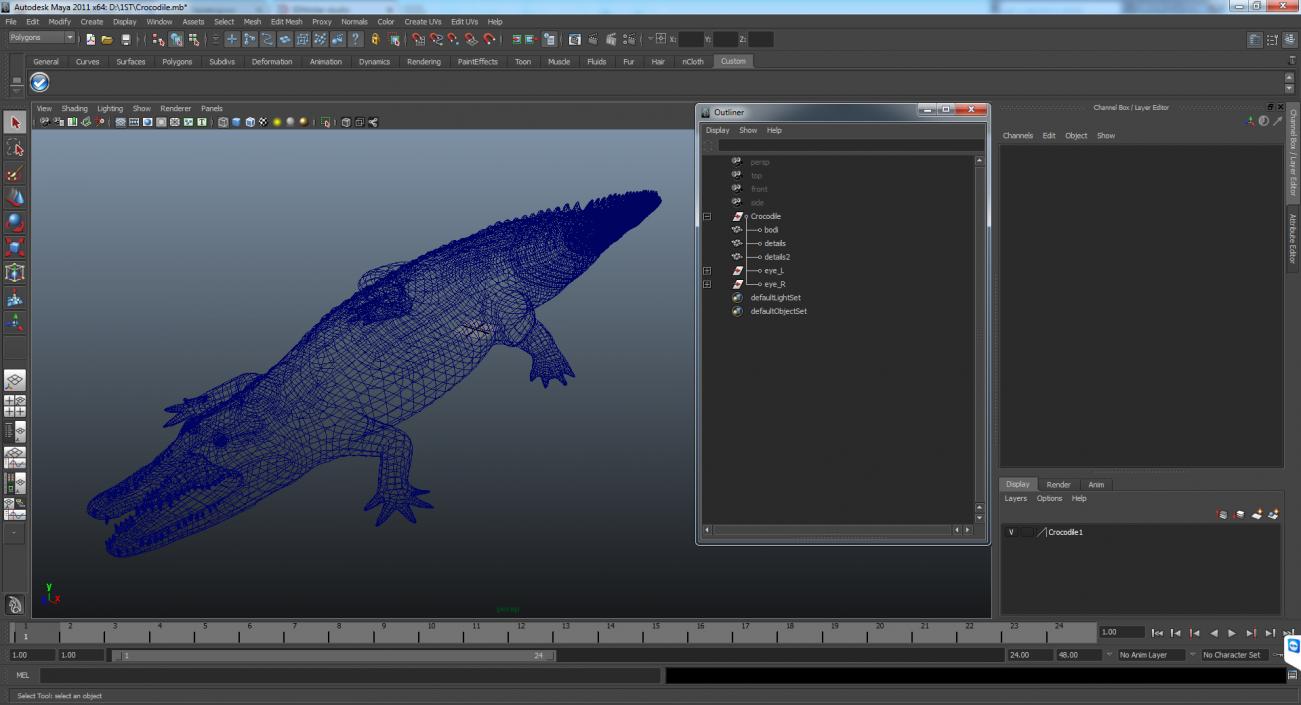 Crocodile 3D model