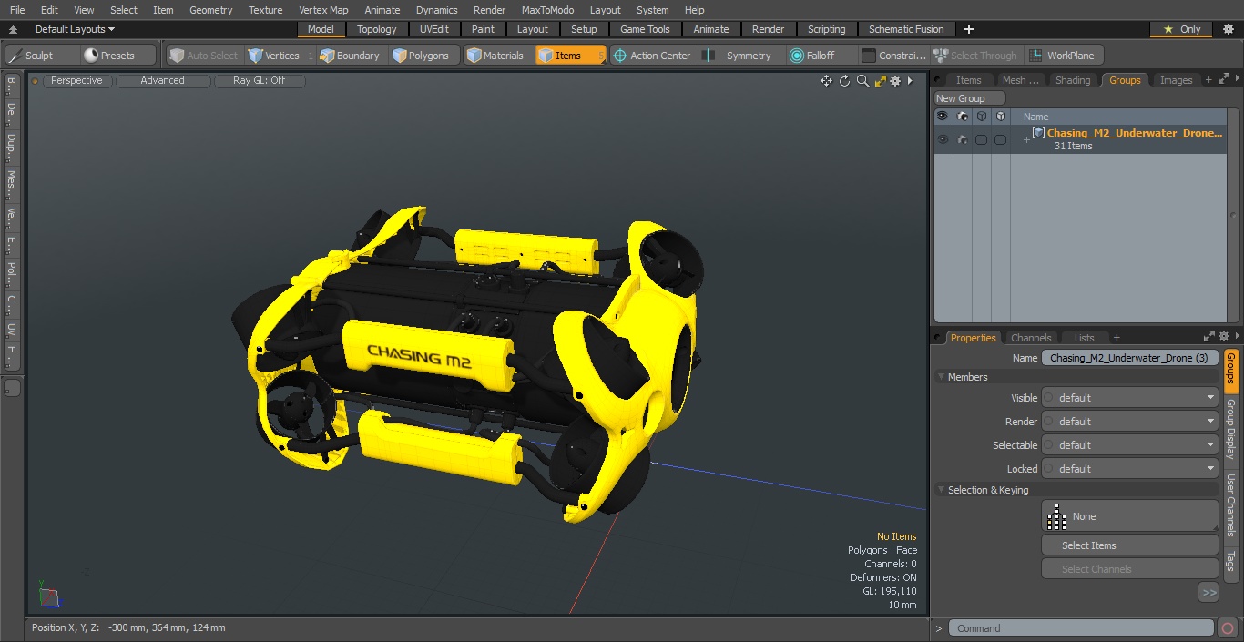 Chasing M2 Underwater Drone 3D