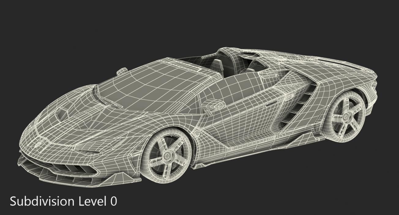 3D Lamborghini Centenario Roadster 2017