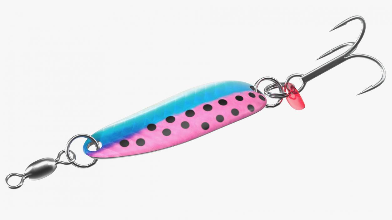 3D Rainbow Trout Trolling Spoon Lure model