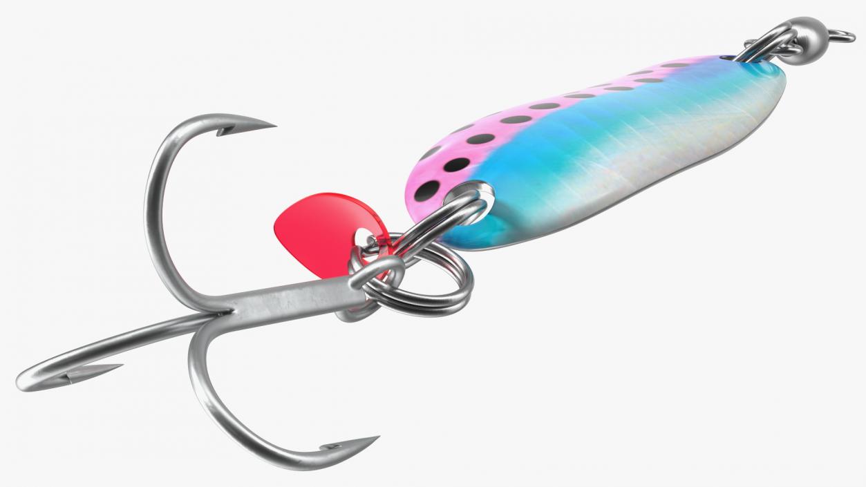 3D Rainbow Trout Trolling Spoon Lure model