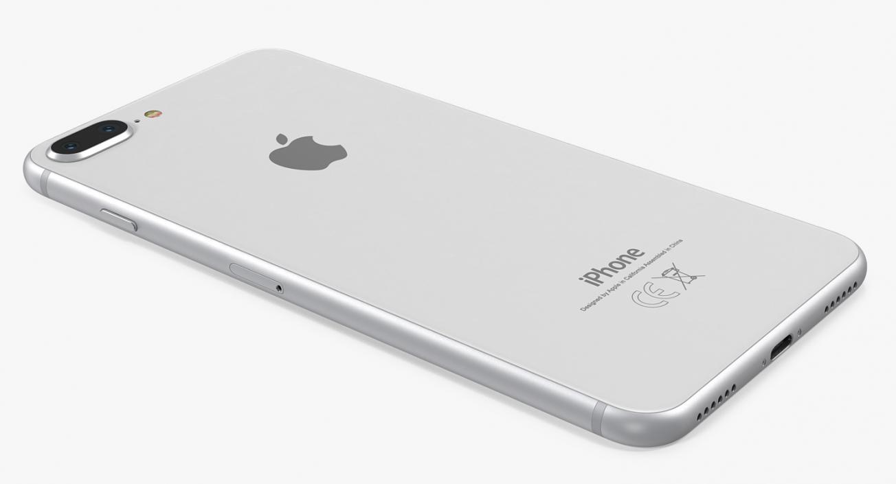 3D model iPhone 8 Plus Silver