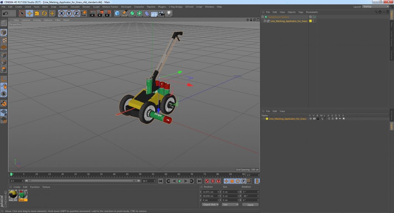 3D Line Marking Applicator for Grass model