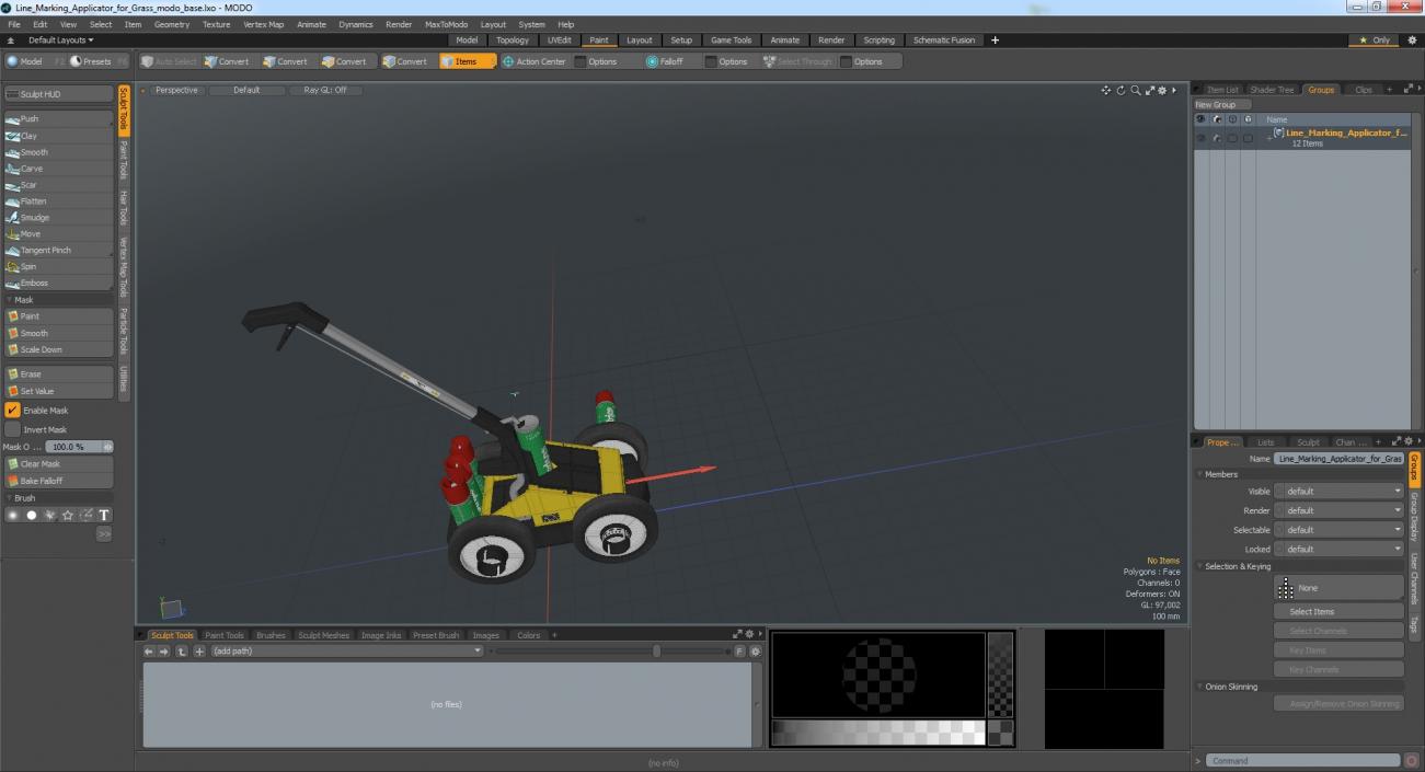 3D Line Marking Applicator for Grass model