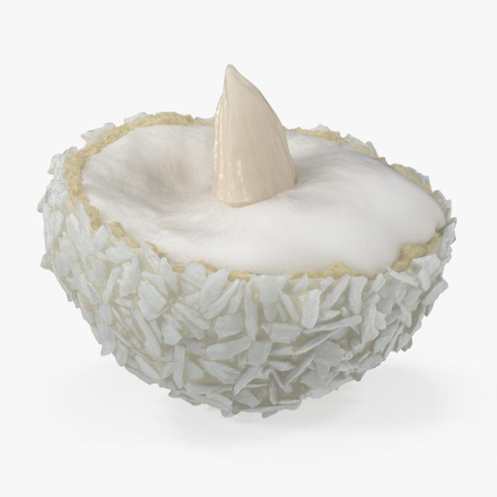 Half of Coconut White Chocolate Candy Ball 3D