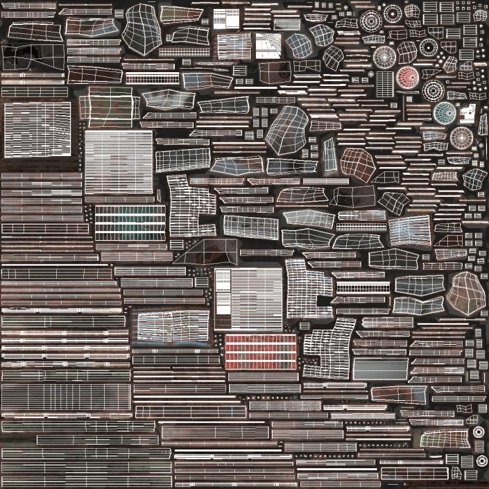 Large Pile of Construction Waste 2 3D model