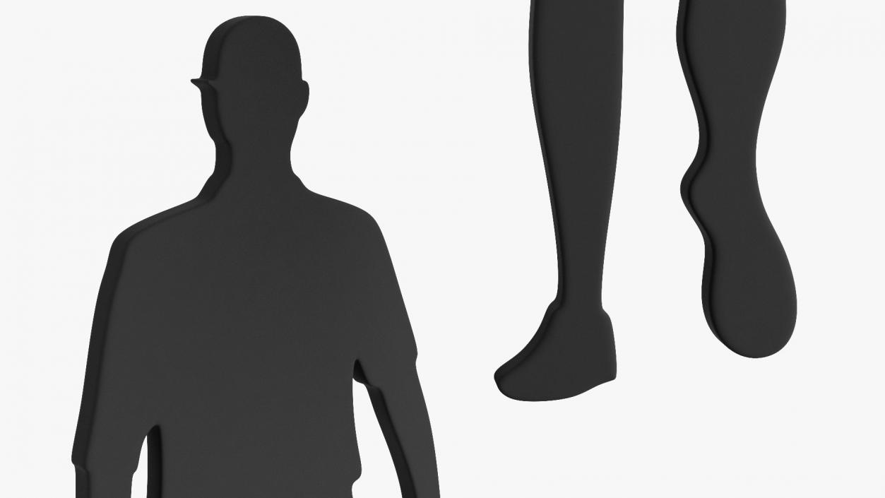 Young Man Silhouette 2 3D