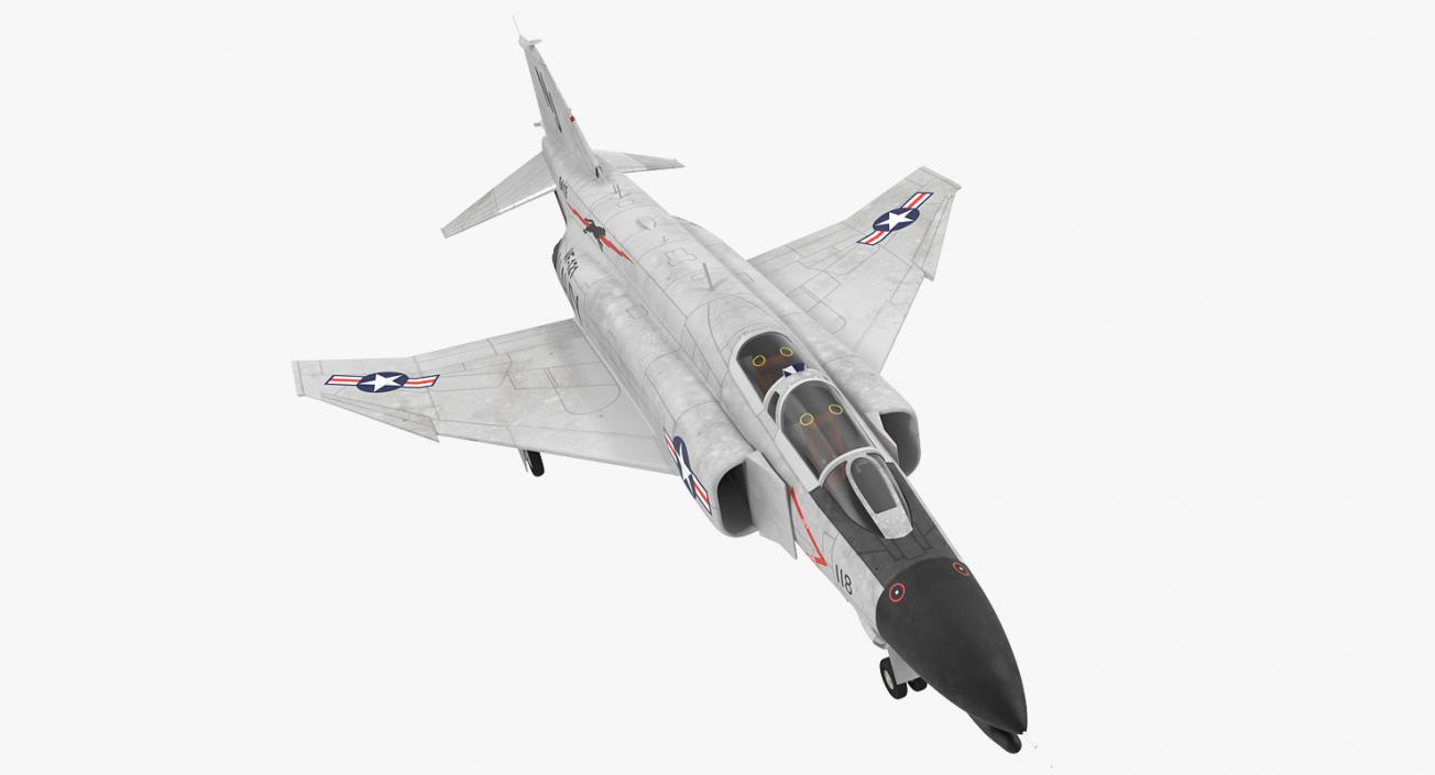 3D F-4 Phantom II US Navy 2 Rigged