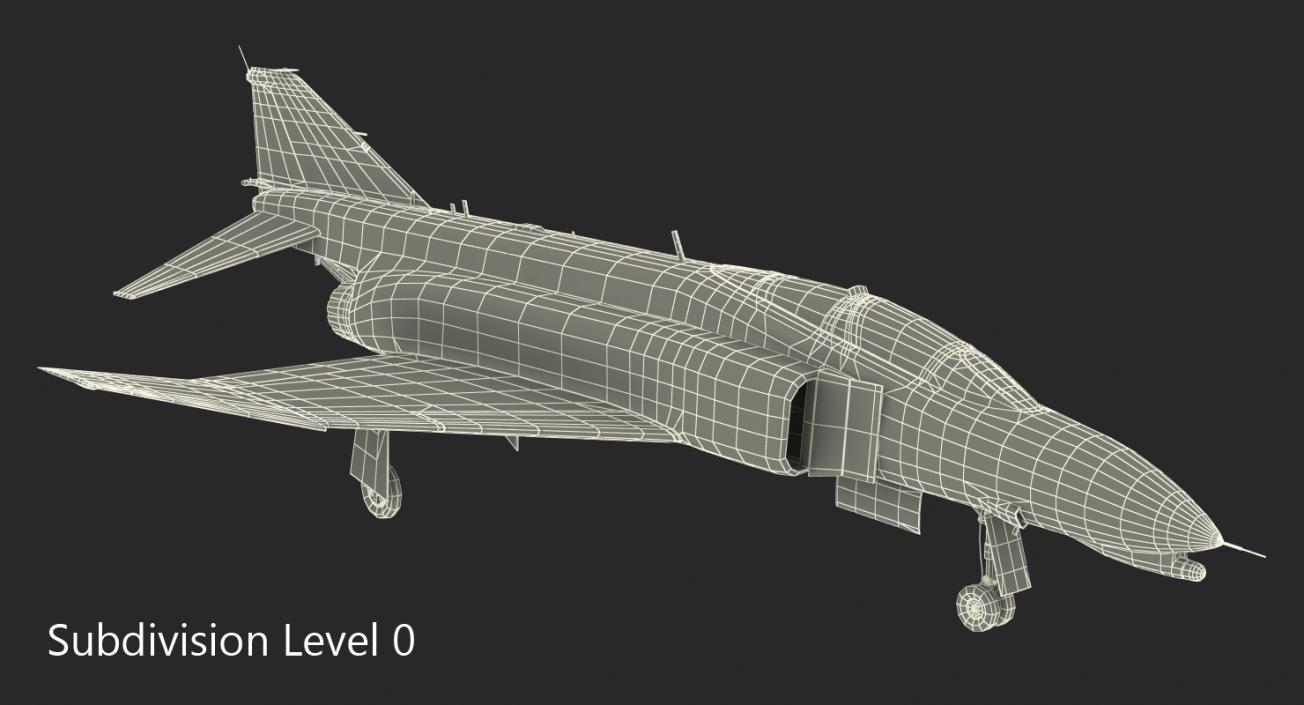 3D F-4 Phantom II US Navy 2 Rigged