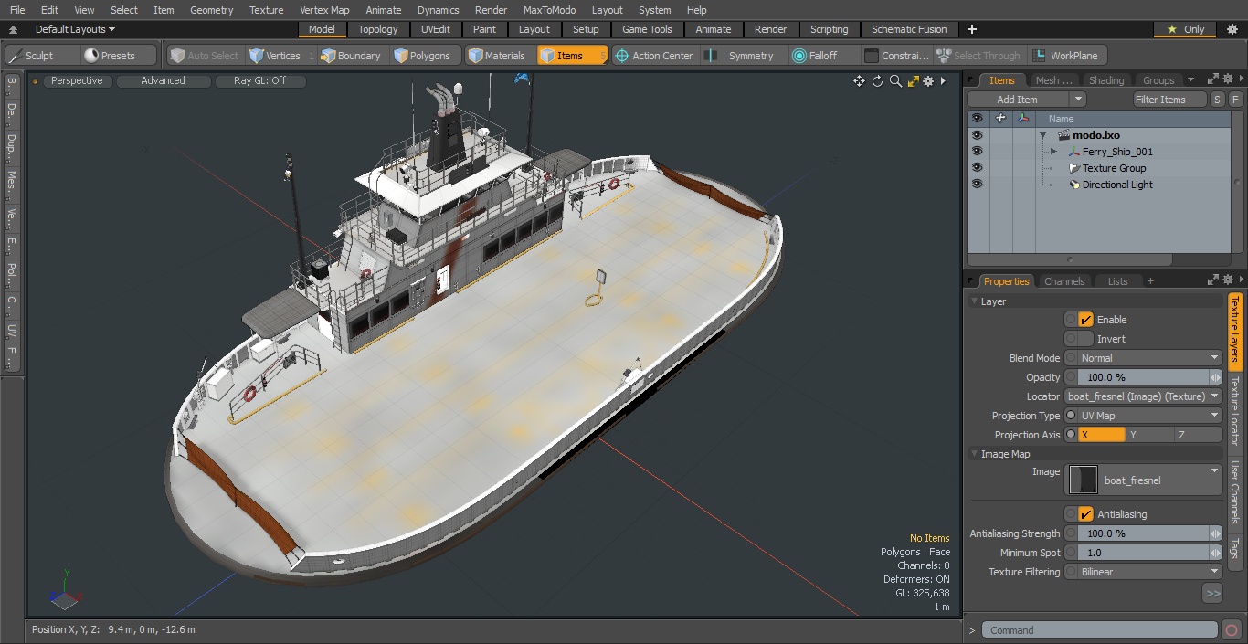 3D model Ferry Ship