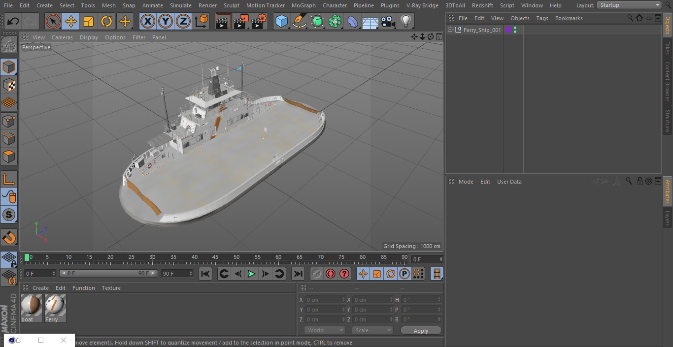 3D model Ferry Ship