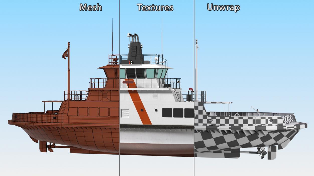 3D model Ferry Ship