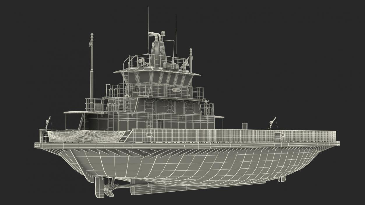 3D model Ferry Ship