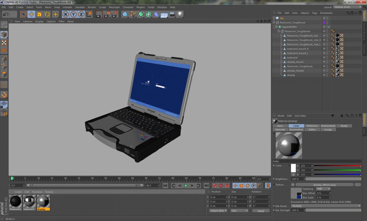 Panasonic Toughbook 3D model