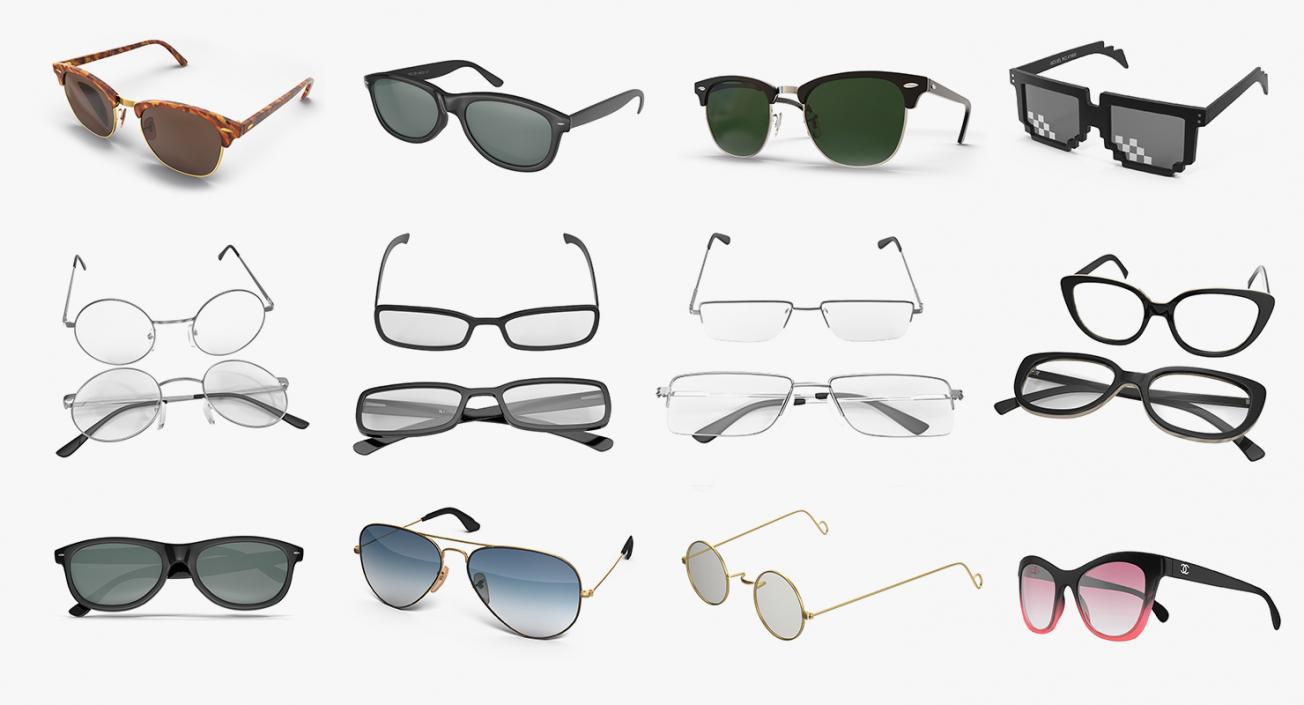 3D model Glasses Collection 8