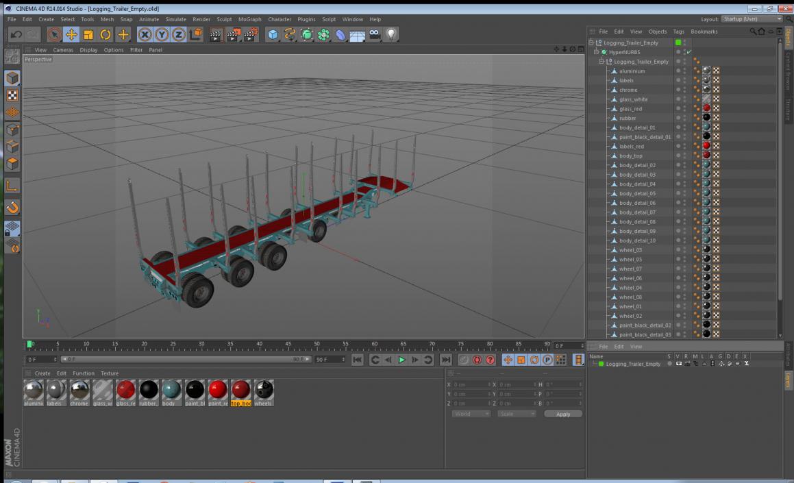 3D Logging Trailer Empty