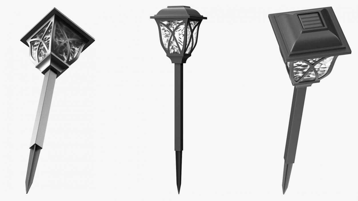 Solar Outdoor Pathway Lantern 3D model