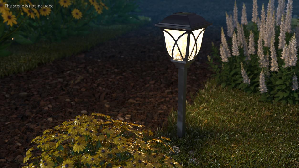 Solar Outdoor Pathway Lantern 3D model