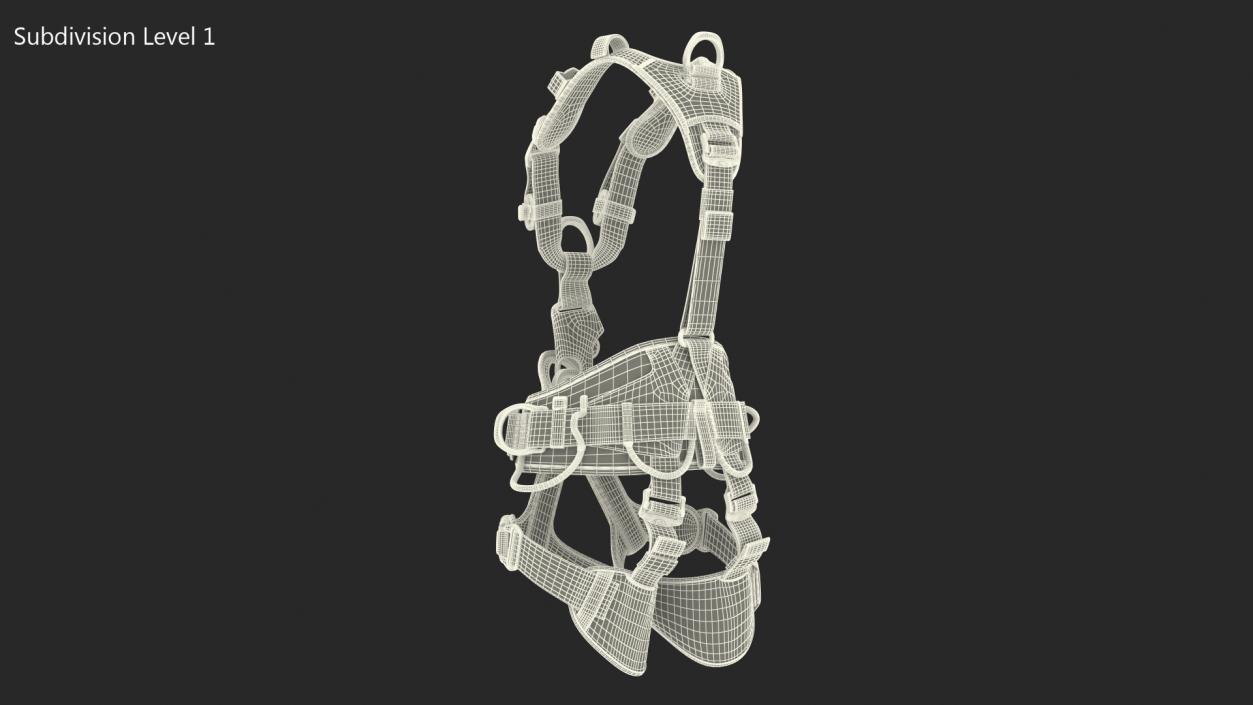 3D Petzl Astro Bod Fast Full Body Harness model