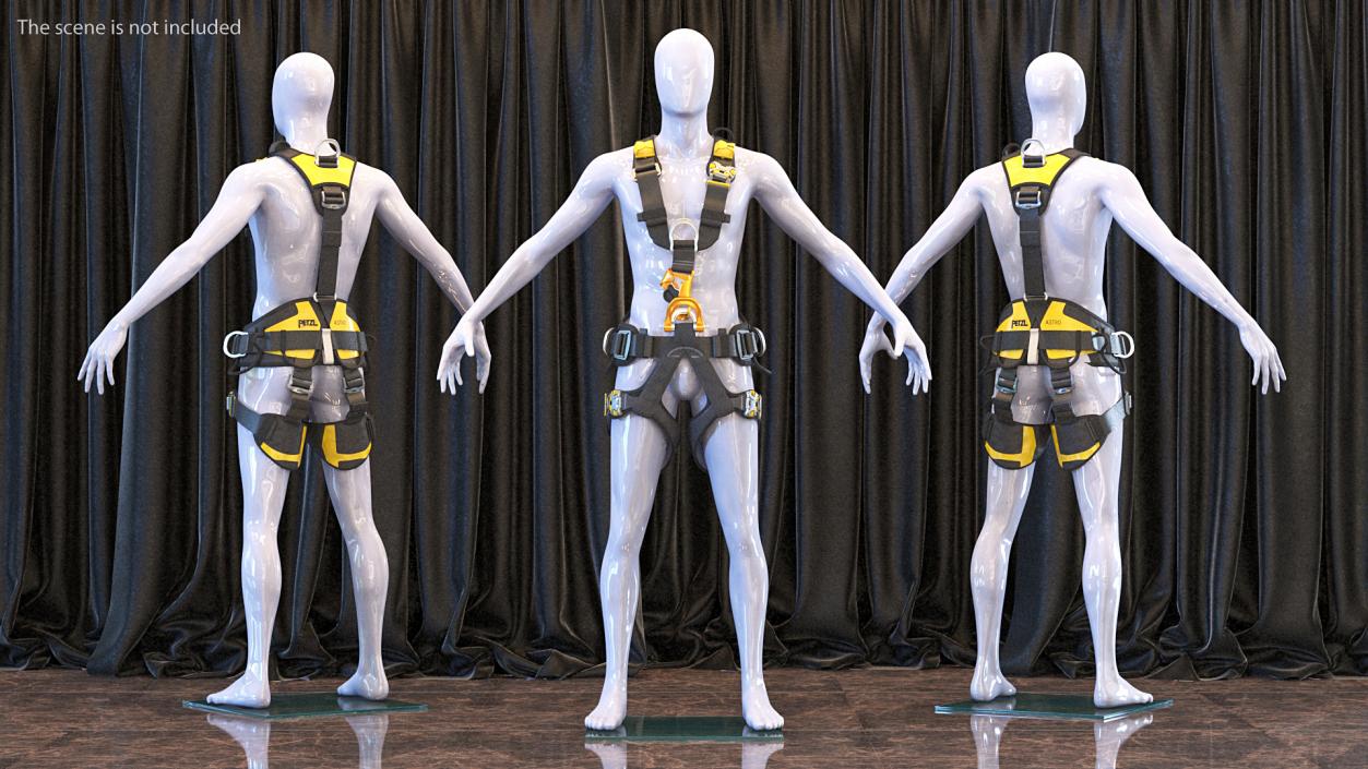 3D Petzl Astro Bod Fast Full Body Harness model