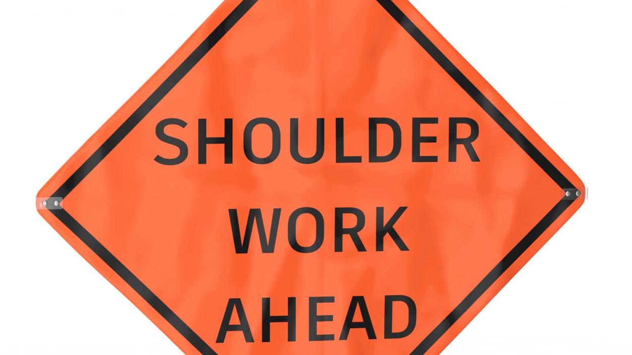 3D model Shoulder Work Ahead Traffic Control Sign