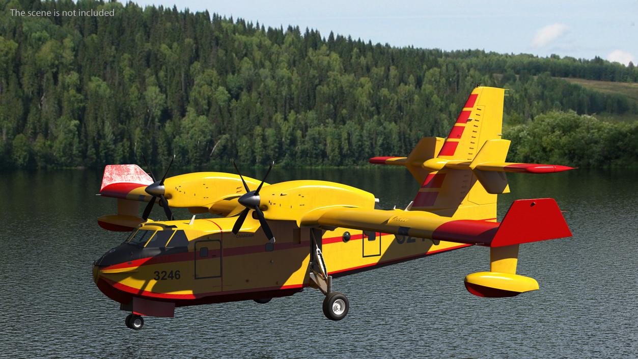 Canadair D415 Amphibious Water Bomber 3D