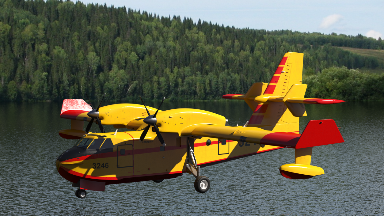 Canadair D415 Amphibious Water Bomber 3D