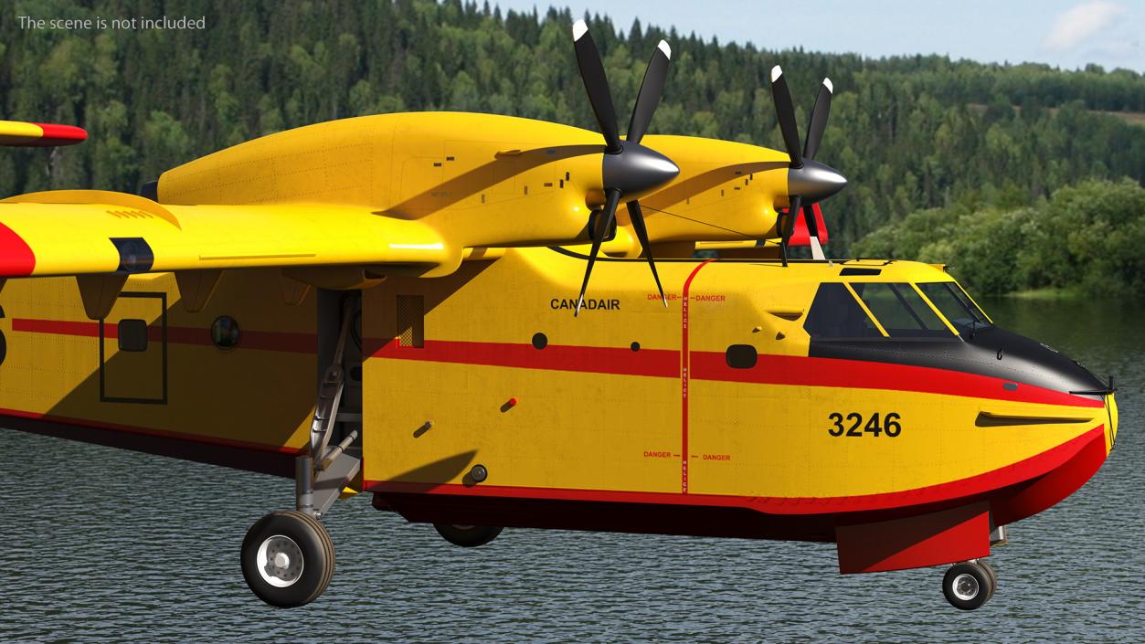 Canadair D415 Amphibious Water Bomber 3D