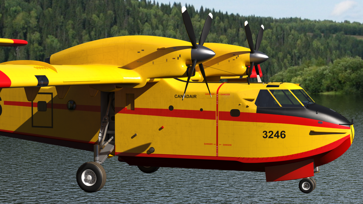 Canadair D415 Amphibious Water Bomber 3D