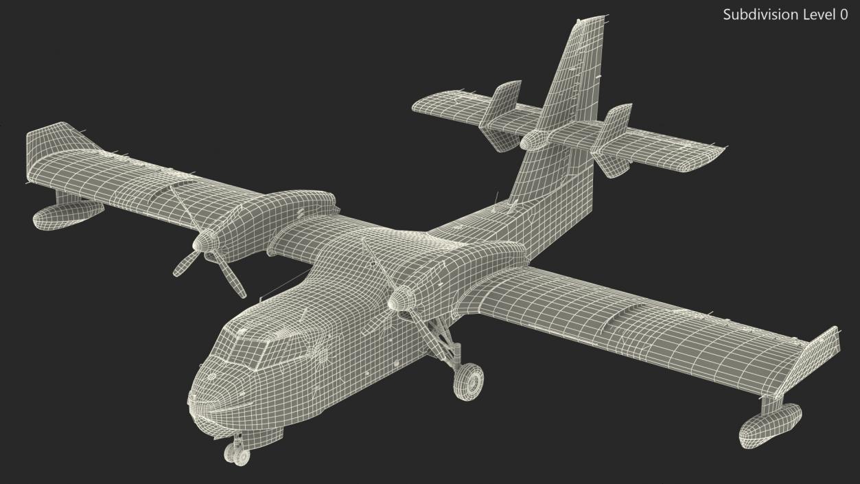 Canadair D415 Amphibious Water Bomber 3D