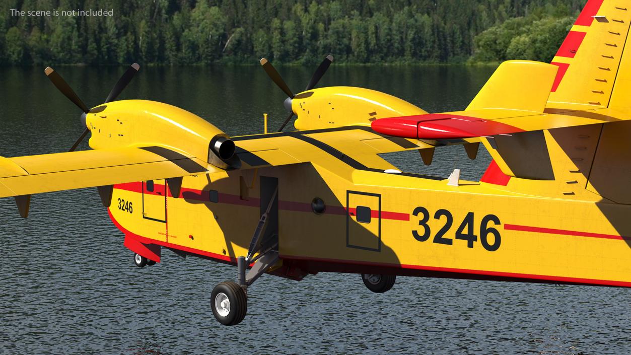 Canadair D415 Amphibious Water Bomber 3D