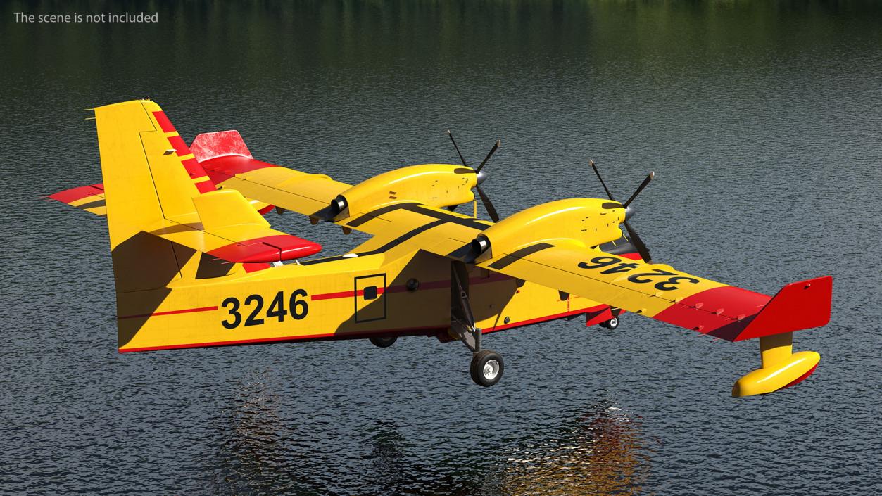 Canadair D415 Amphibious Water Bomber 3D