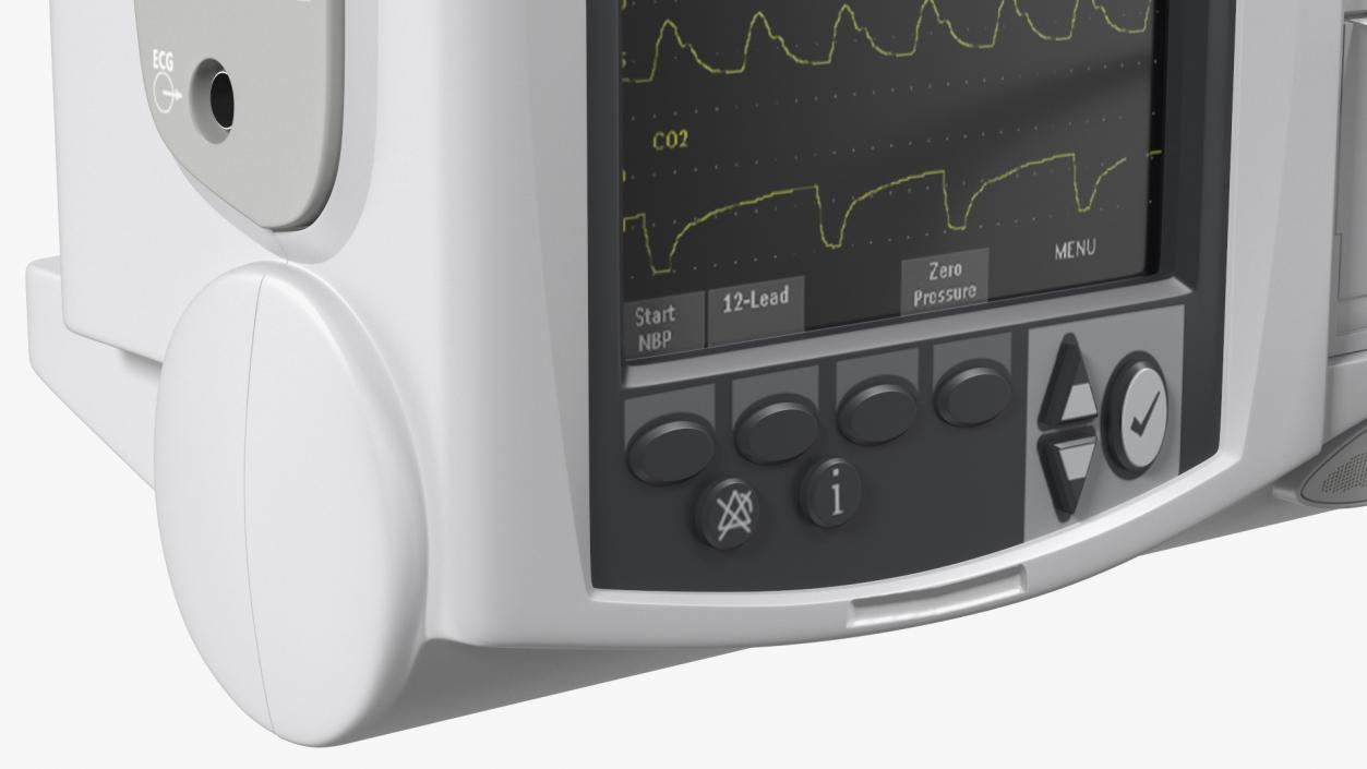 3D model Semi Automatic External Defibrillator with Monitor