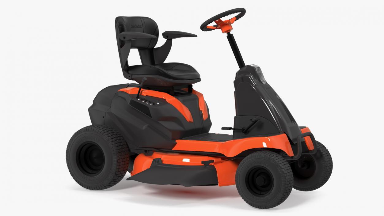 3D Electric Mobility Lawn-Mower Orange Rigged for Maya